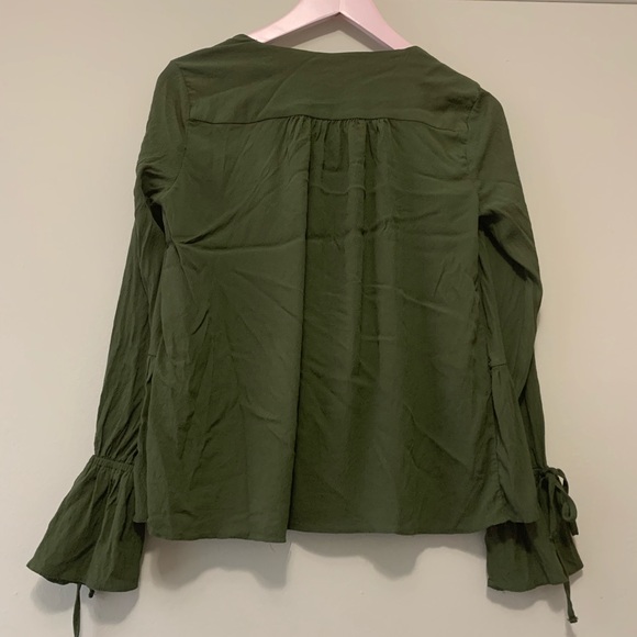 ASOS dark green wrap style top - Picture 3 of 3
